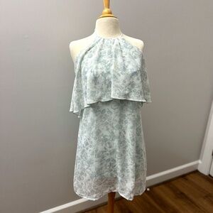 Nouvelle AMSALE Grey Floral Halter Sz S